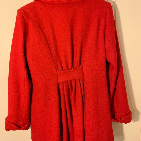 Red pea coat - Picture 3 of 5